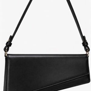 Madison West Mini Asymmetric Shoulder Bag Black